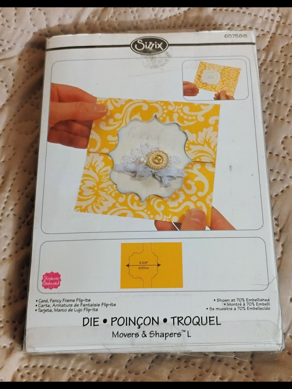 Sizzix Fancy Frame Flip-Its Die - Yellow and White Pattern